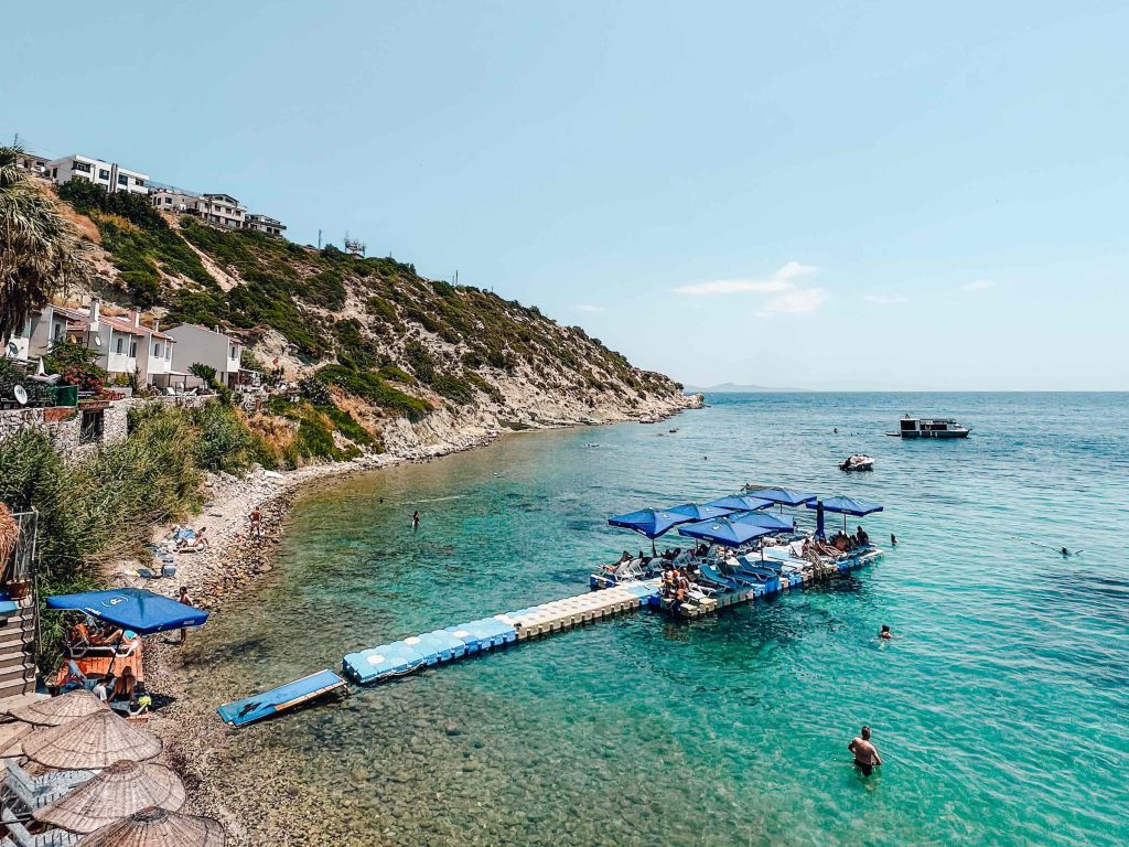 izmir'in en güzel plajları arasından Mimoza plajı fotoğrafı